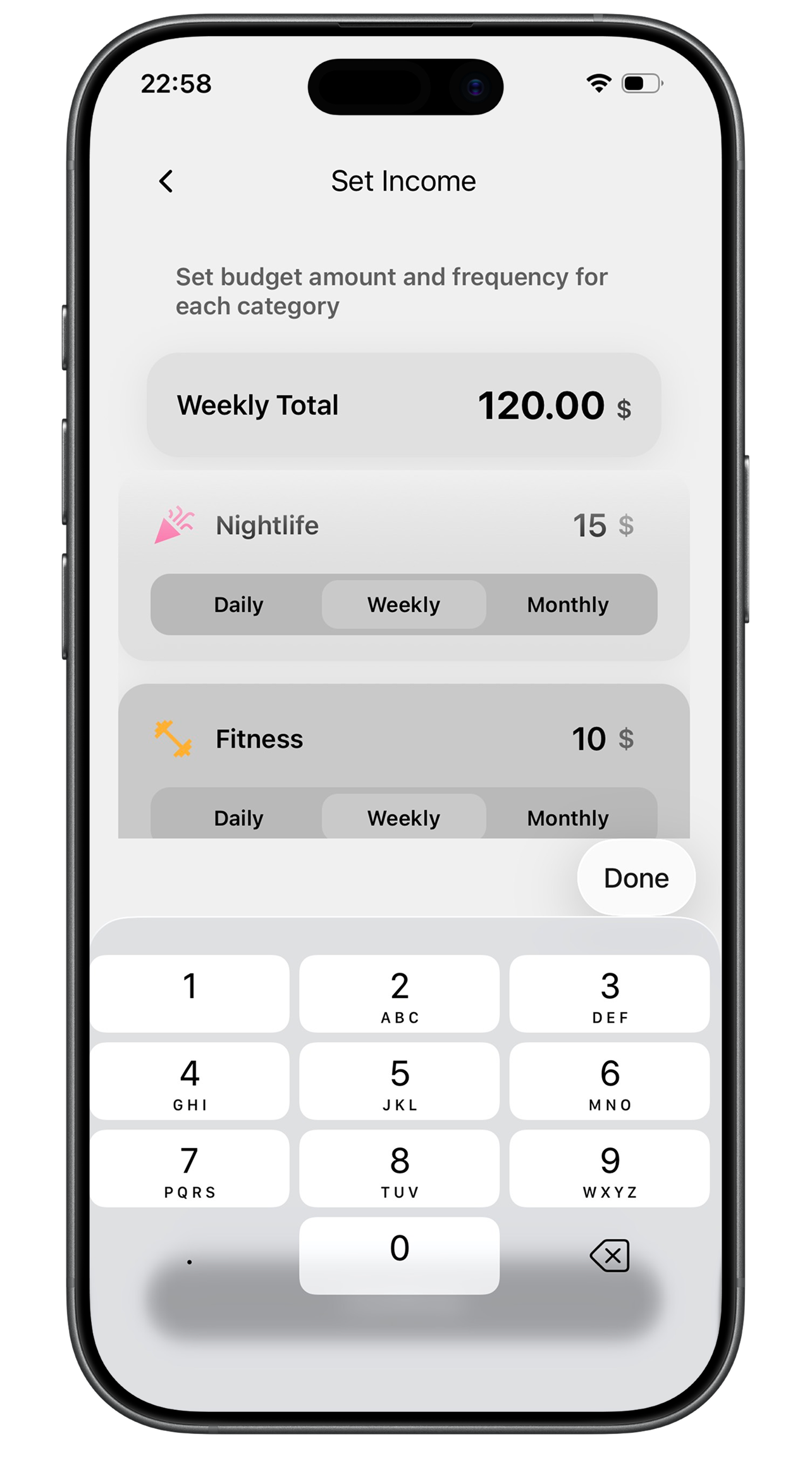Smart Recurring Transactions - SpendBalance Budget App Screenshot showing set it and forget it